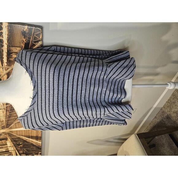We The Free Tops - "We The Free" Casual Striped Distressed Edge Peplum Top #183